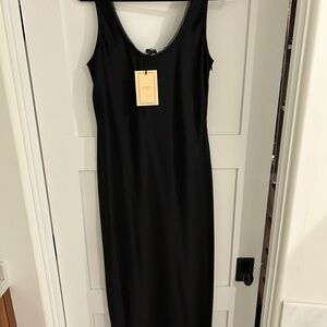 La Ligne Black Sleeveless Sheath Maxi Dress